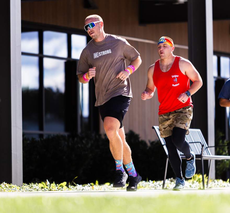 Dr. Alex White running a race