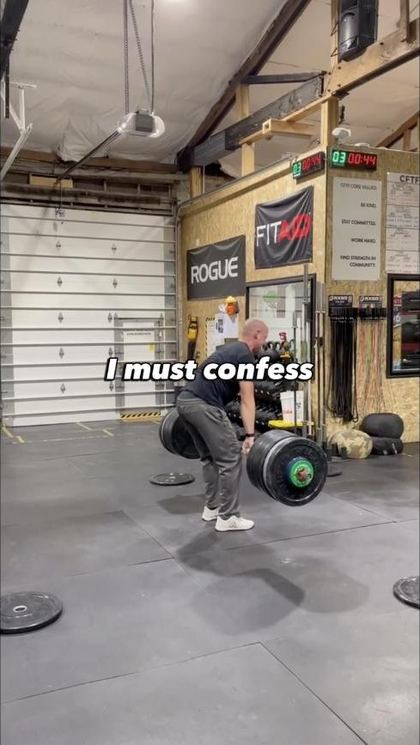 Deadlift setup in a CrossFit gym